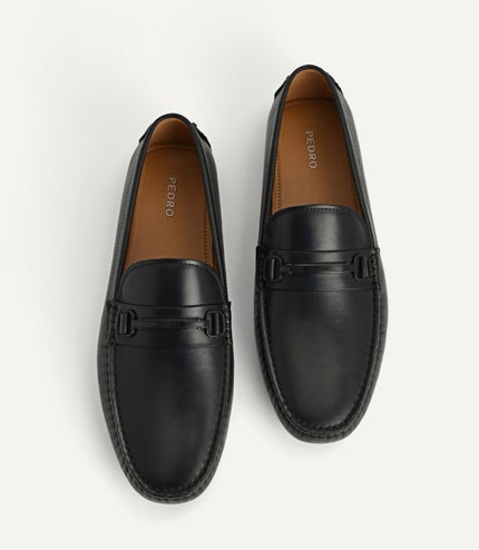 Leather Moccasins with Metal Bit