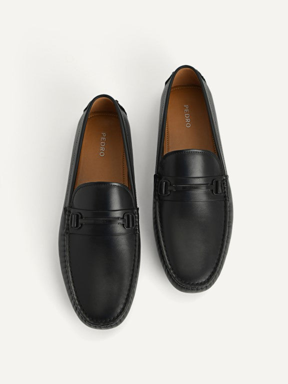 Leather Moccasins with Metal Bit