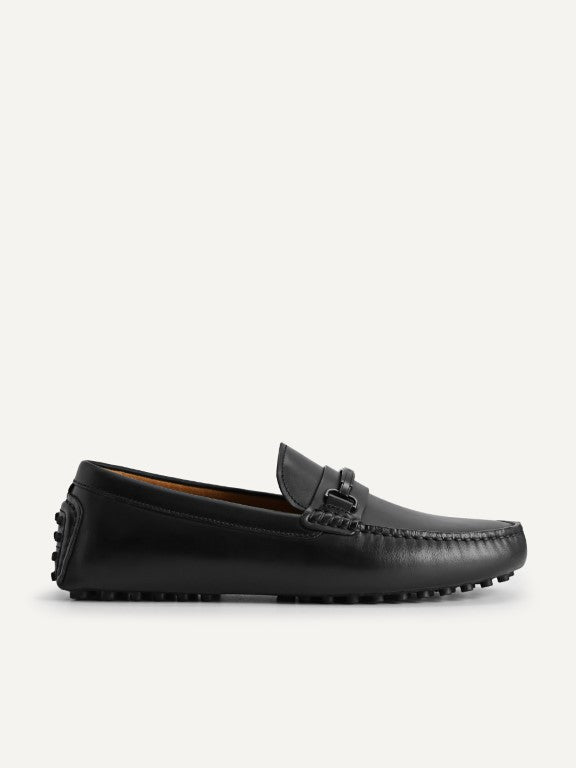 Leather Moccasins with Metal Bit