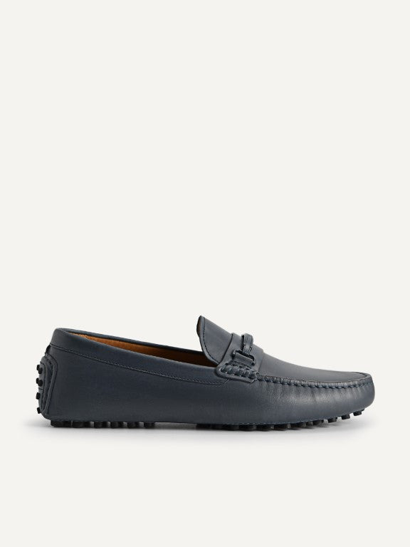 Leather Moccasins with Metal Bit