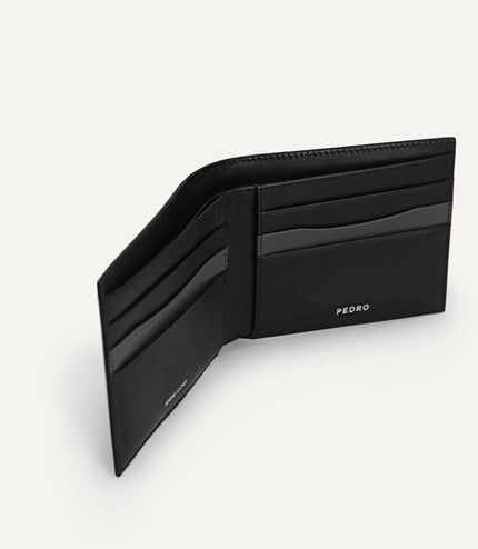 Full-Grain Leather Wallet with Insert - Black
