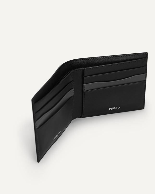 Full-Grain Leather Wallet with Insert - Black