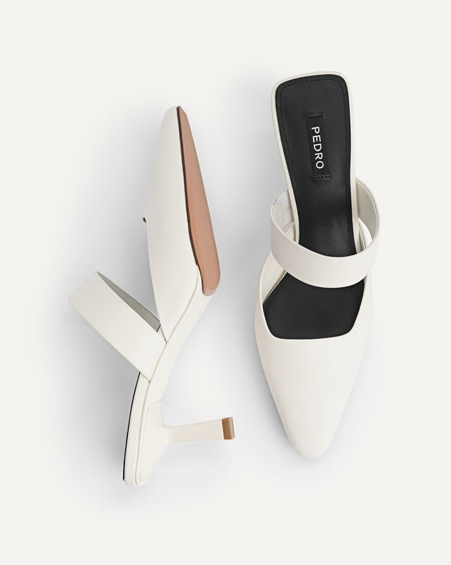 Leather Heeled Mules