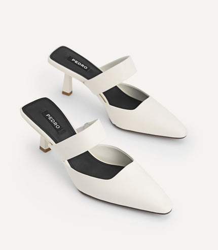 Leather Heeled Mules