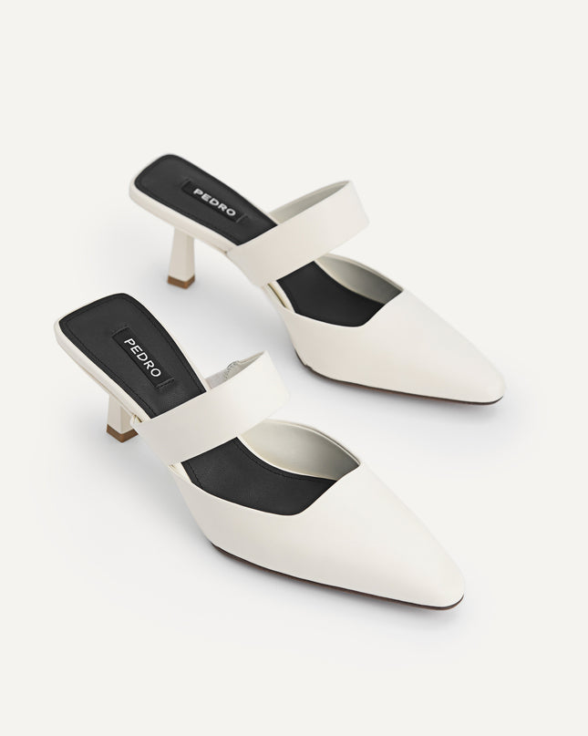 Leather Heeled Mules