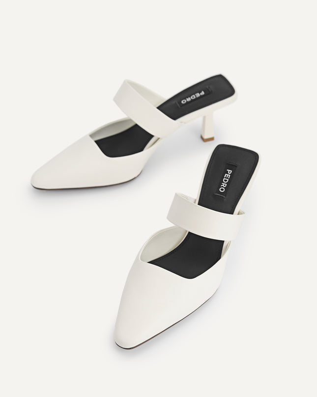 Leather Heeled Mules
