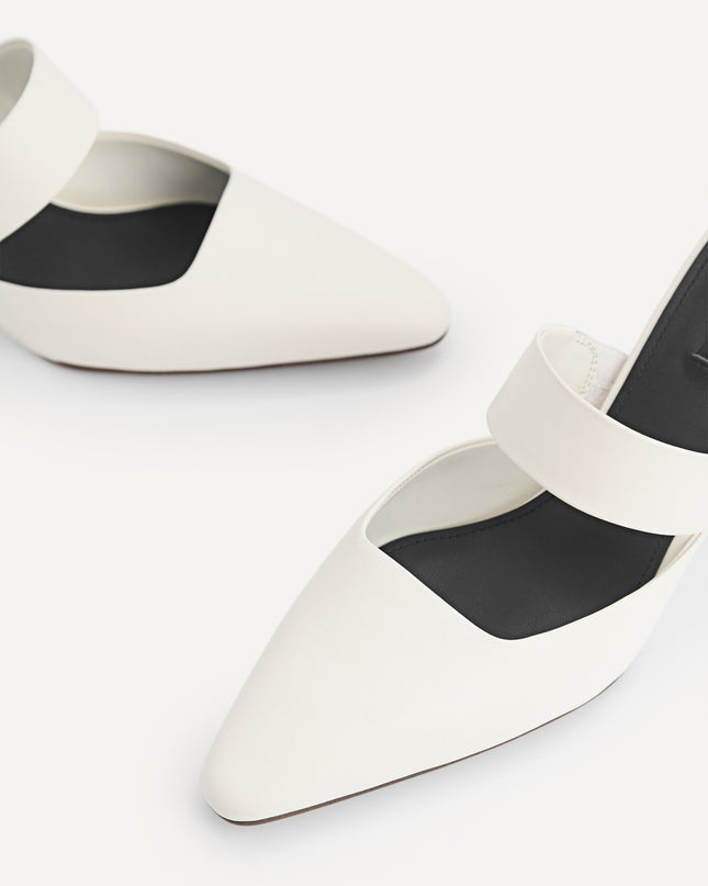 Leather Heeled Mules