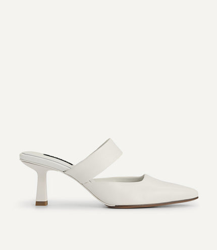 Leather Heeled Mules