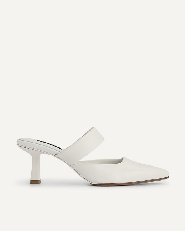 Leather Heeled Mules