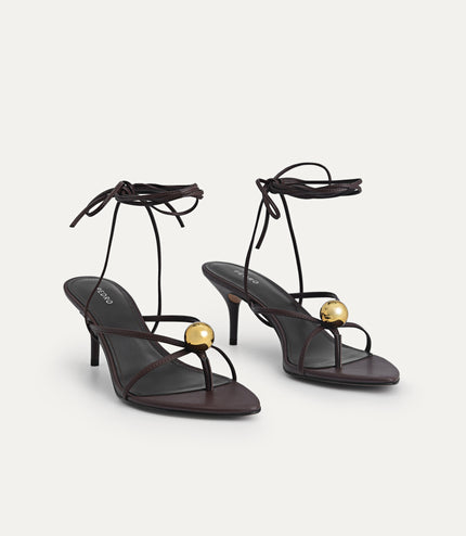 Orb Lace-Up Heeled Sandals