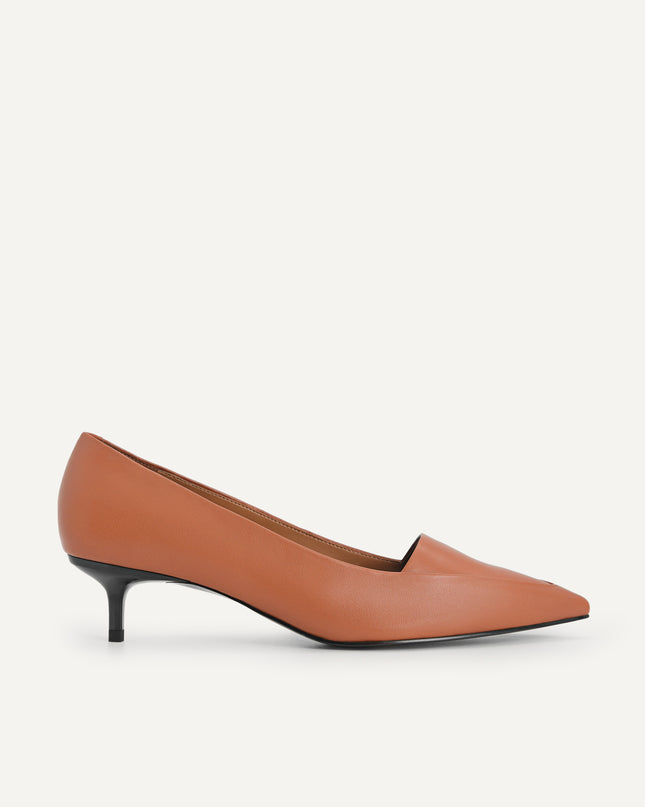 Leather Pointed Toe Pumps