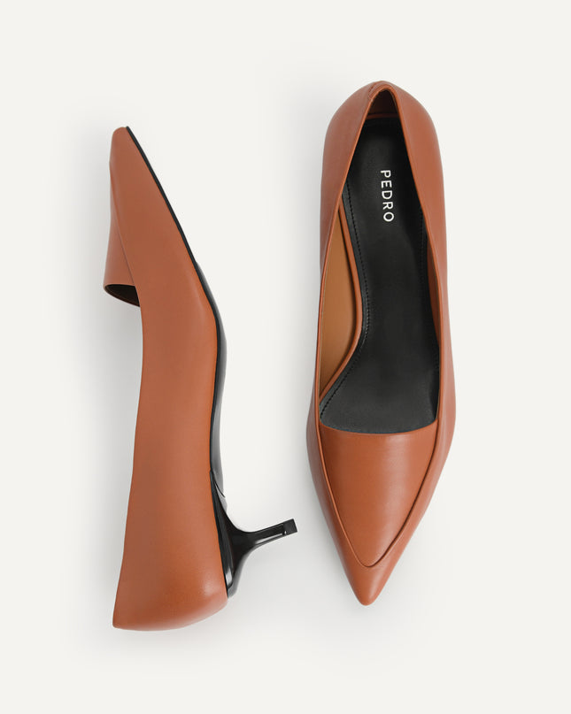 Leather Pointed Toe Pumps