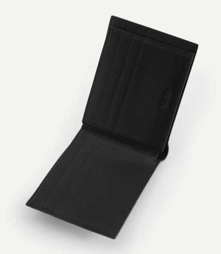 Leather Bi-Fold Wallet with Flip