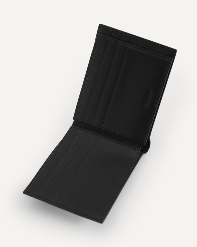 Leather Bi-Fold Wallet with Flip