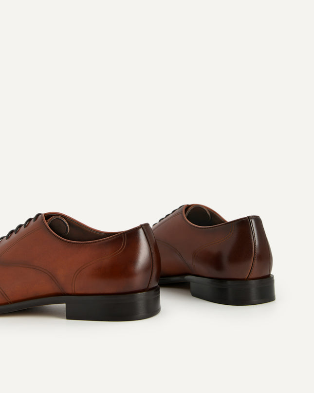 Burnished Leather Derby Shoes