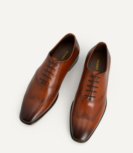 Burnished Leather Derby Shoes