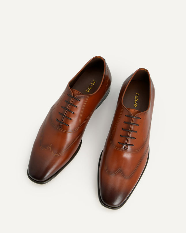 Burnished Leather Derby Shoes