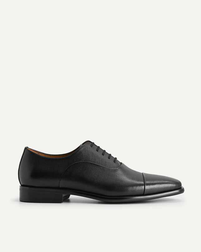Textured Leather Oxford Shoes