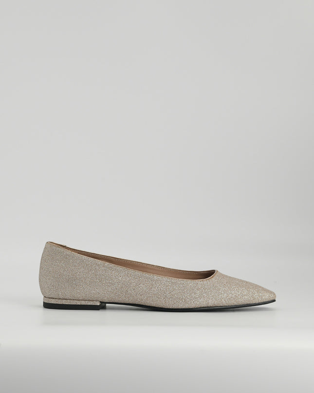 Glitter Leather Flats