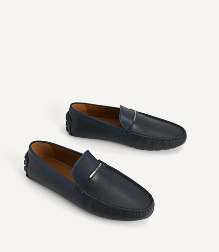 Leather Moccasins with Metal Bit