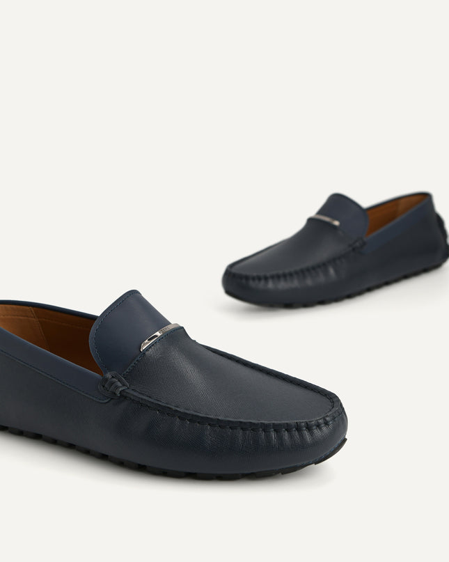 Leather Moccasins with Metal Bit