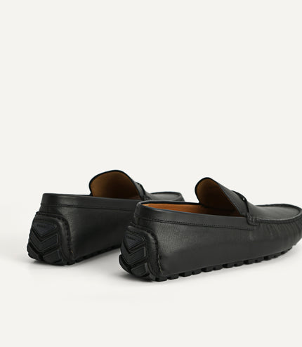 Leather Moccasins with Metal Bit