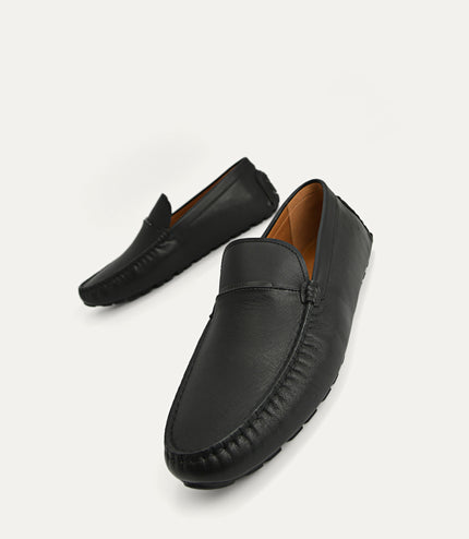 Leather Moccasins with Metal Bit
