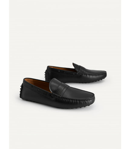 Leather Moccasins with Stitch Detailing