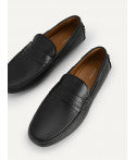 Leather Moccasins with Stitch Detailing