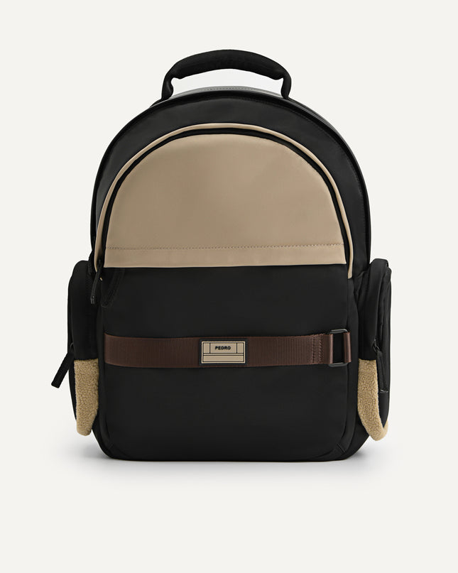Faux Fur Nylon Backpack