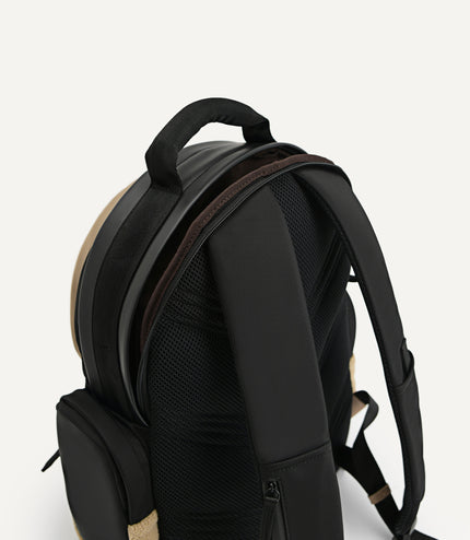 Faux Fur Nylon Backpack