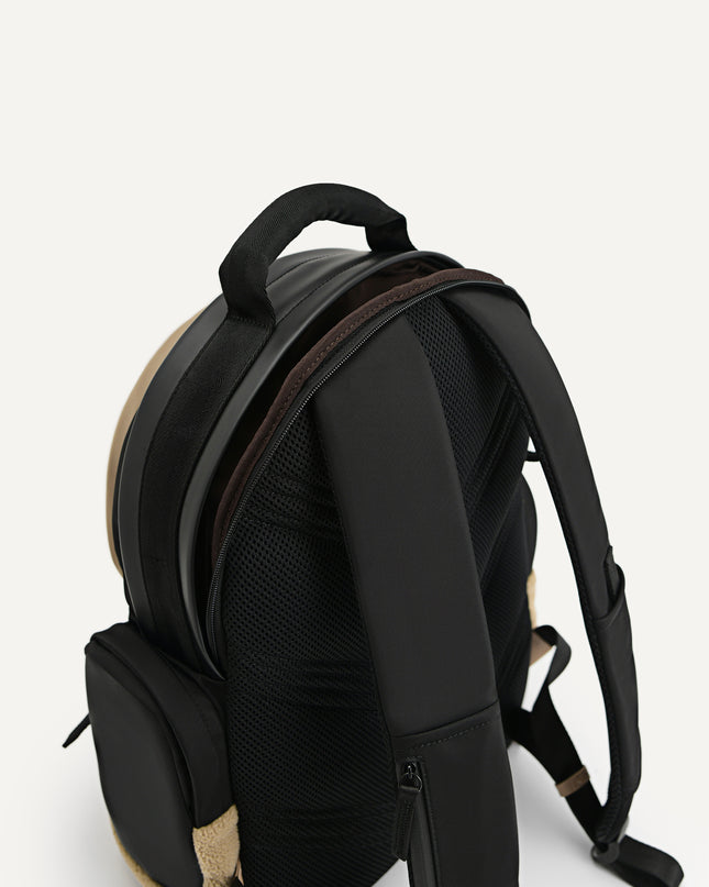 Faux Fur Nylon Backpack