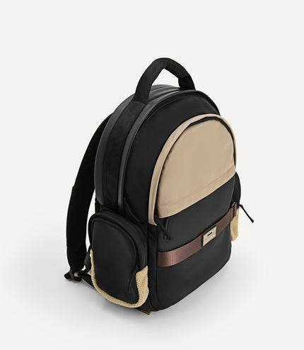 Faux Fur Nylon Backpack