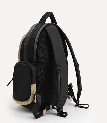 Faux Fur Nylon Backpack