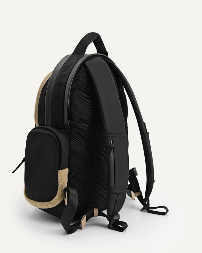 Faux Fur Nylon Backpack