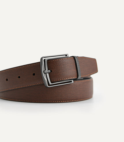 Full-Grain Reversible Leather Belt