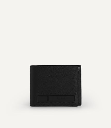 Textured Leather Wallet with Insert