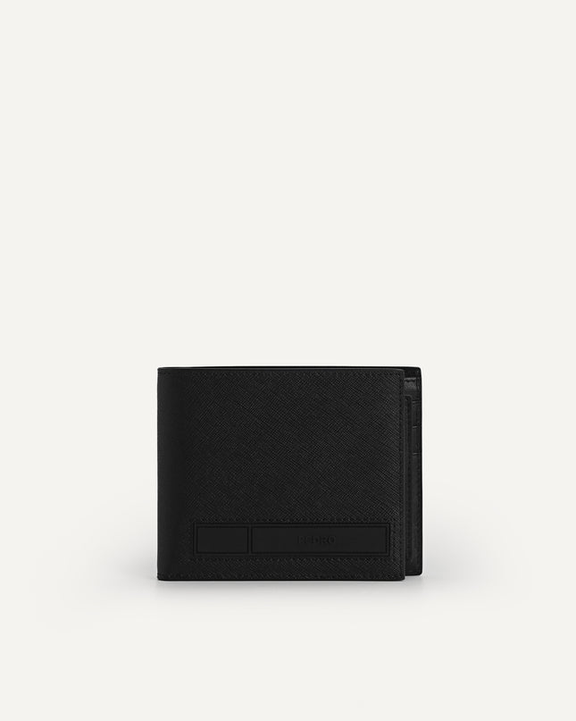 Textured Leather Wallet with Insert