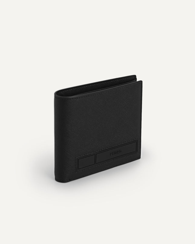 Textured Leather Wallet with Insert