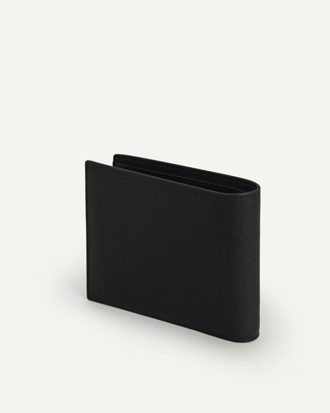 Textured Leather Wallet with Insert