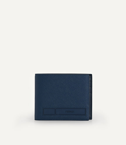 Textured Leather Wallet with Insert