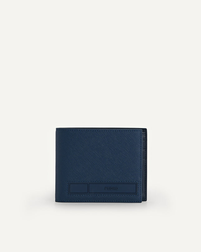 Textured Leather Wallet with Insert