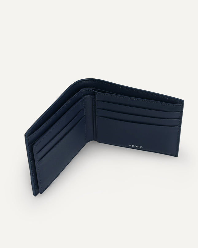 Textured Leather Wallet with Insert