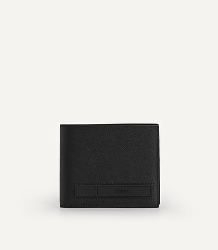 Textured Leather Wallet with Insert
