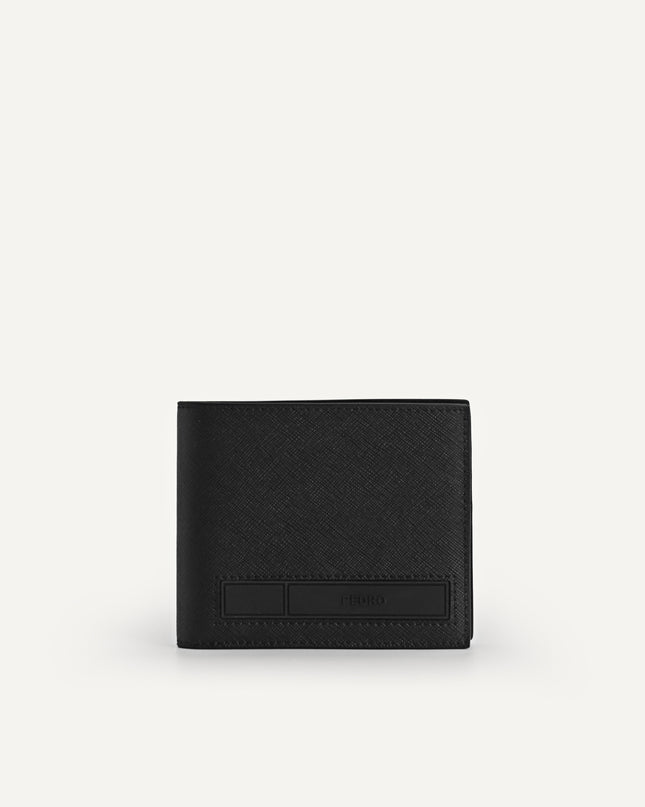 Textured Leather Wallet with Insert