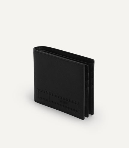 Textured Leather Wallet with Insert