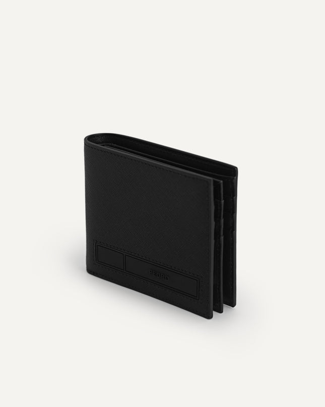 Textured Leather Wallet with Insert