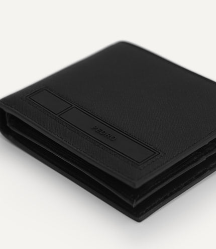 Textured Leather Wallet with Insert