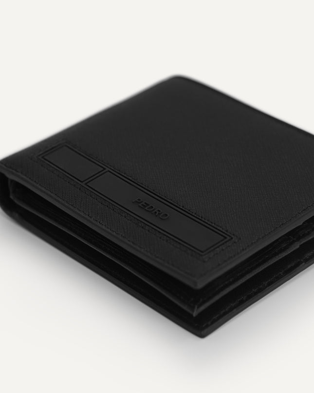 Textured Leather Wallet with Insert