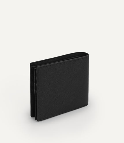 Textured Leather Wallet with Insert